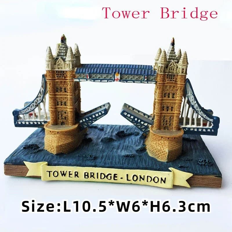 Figurines Souvenirs de Logie Anglaise, Palais de Buckingham Auckland, London Tower Bridge, les Chamb