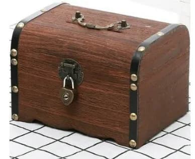Coffre au trésor avec serrure, boîte de rangement au trésor Vintage, organisateur de tirelire, boîte