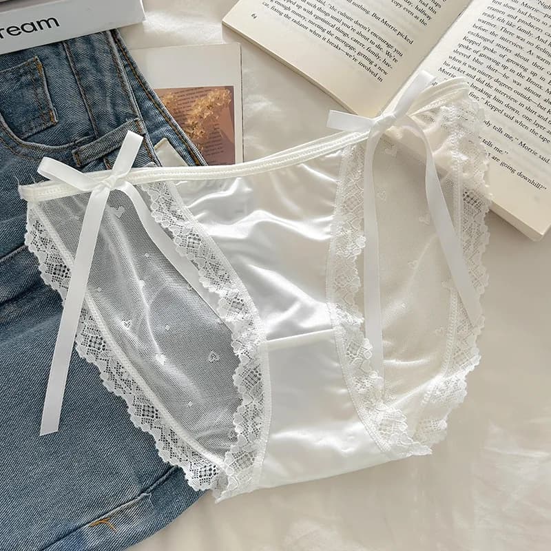Culotte Japonaise Kawaii en Dentelle pour Fille, Sous-Vêtement Confortable en Coton, Lingerie Sexy L