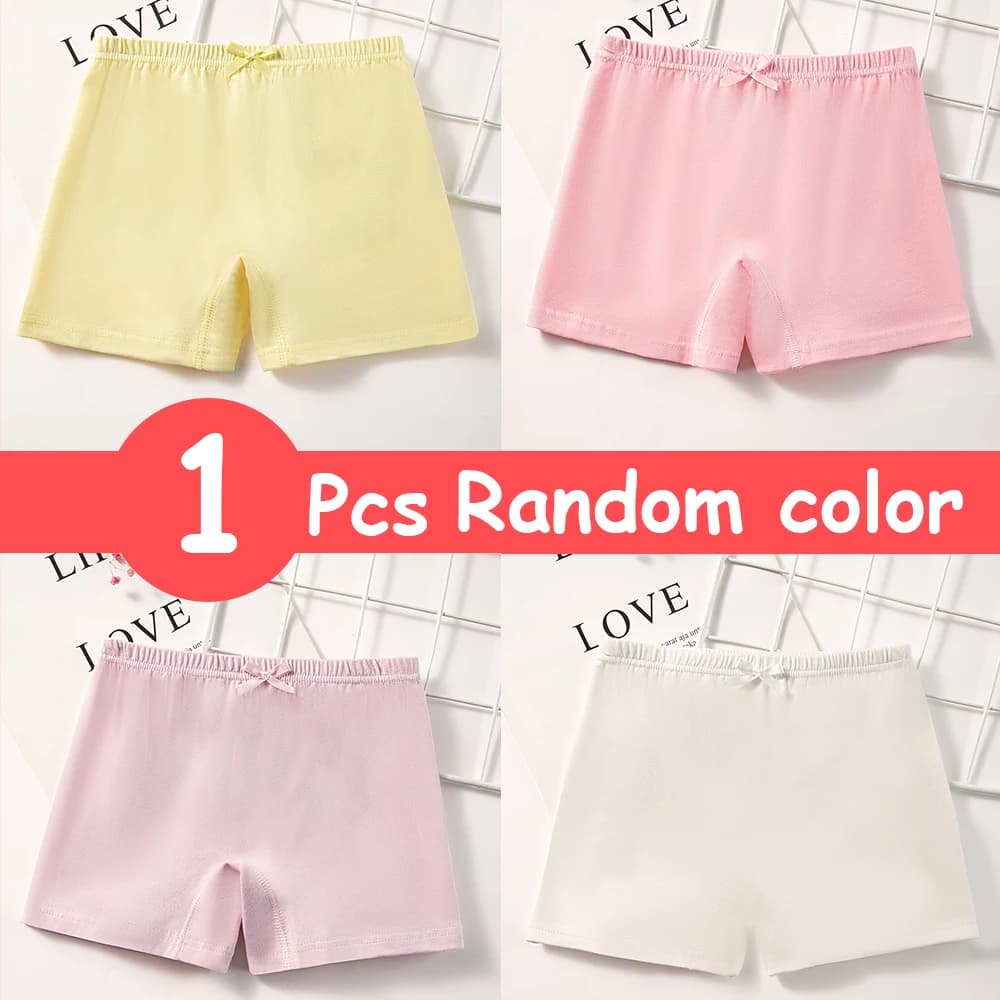 Filles culottes sous-vêtements coton pantalons de sécurité couleur unie enfants Shorts Leggings cale