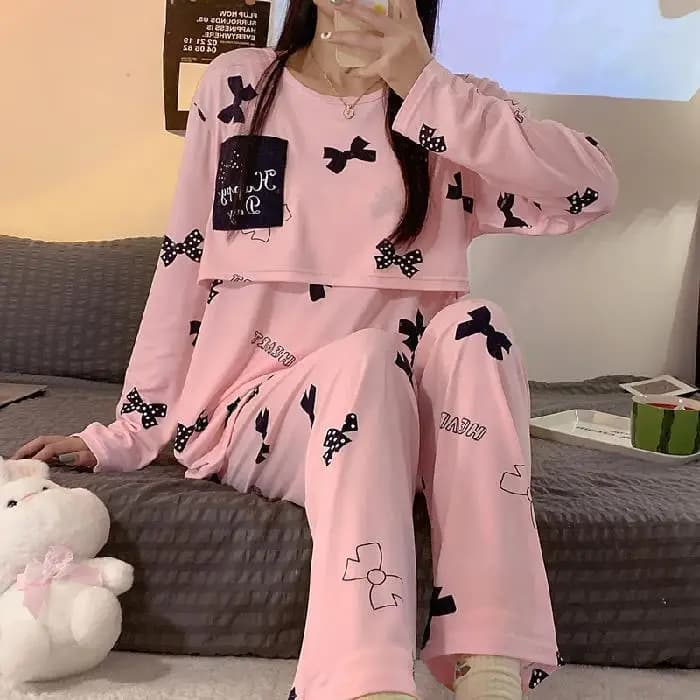 Nouveaux vêtements mensuels 2 pièces printemps et automne pyjamas de maternité été costume d'allaite
