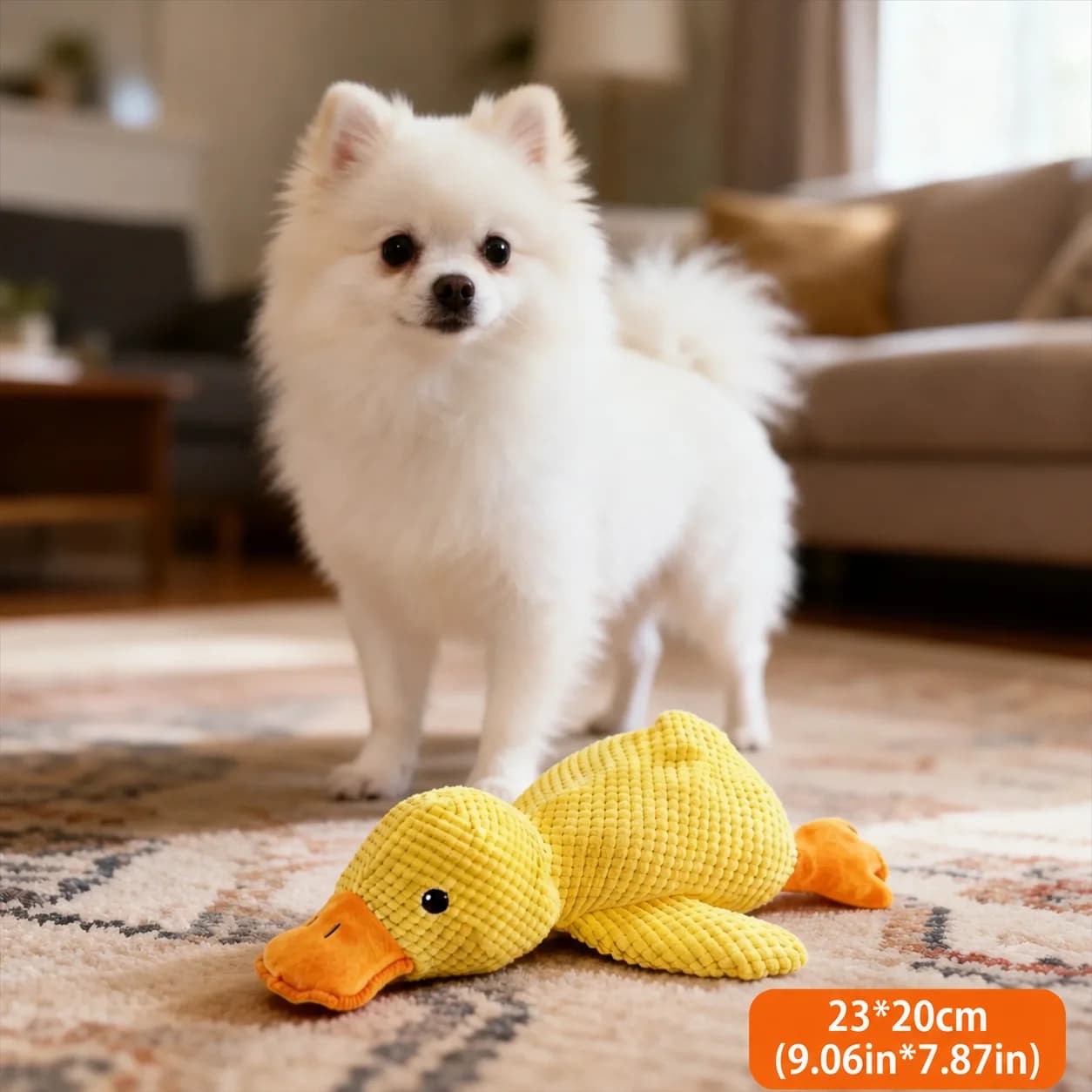 Peluche interactive pour chien, canard jaune câlin, jouet pour chiot, pour soulager l'ennui, produit