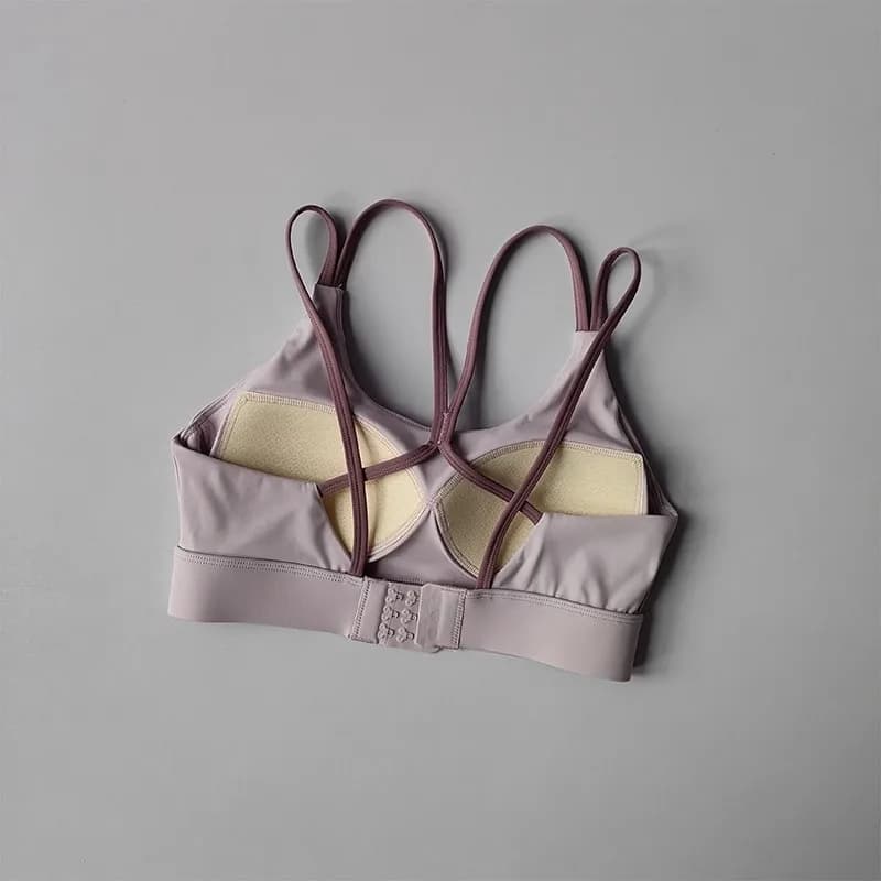 Soutien-gorge de sport de yoga pour femmes, conception de blocage de couleur intégrée avec soutien-g