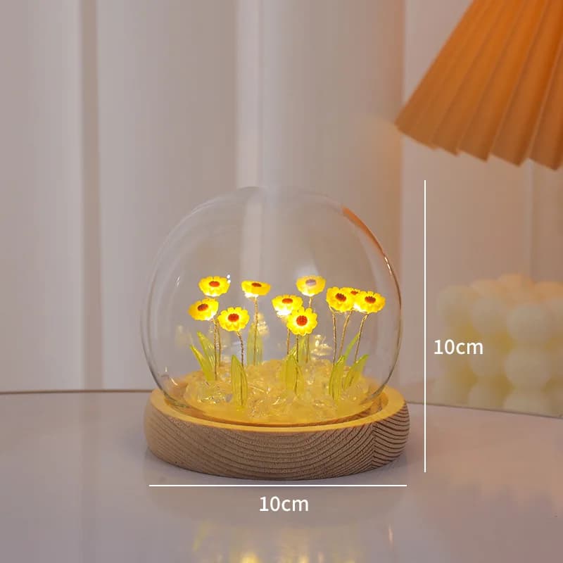 Veilleuse Tournesol Faite à la Main, Kit DIY, Cadeau de Festival et d'Anniversaire, Décoration de Bu