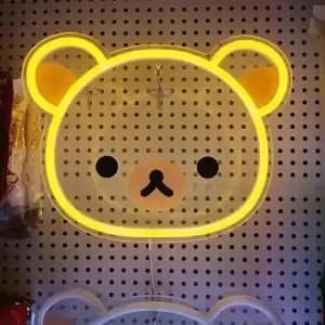 Lampe chauffante Rilakkuma Bear, lumière néon mignonne de dessin animé, décoration murale pour chamb