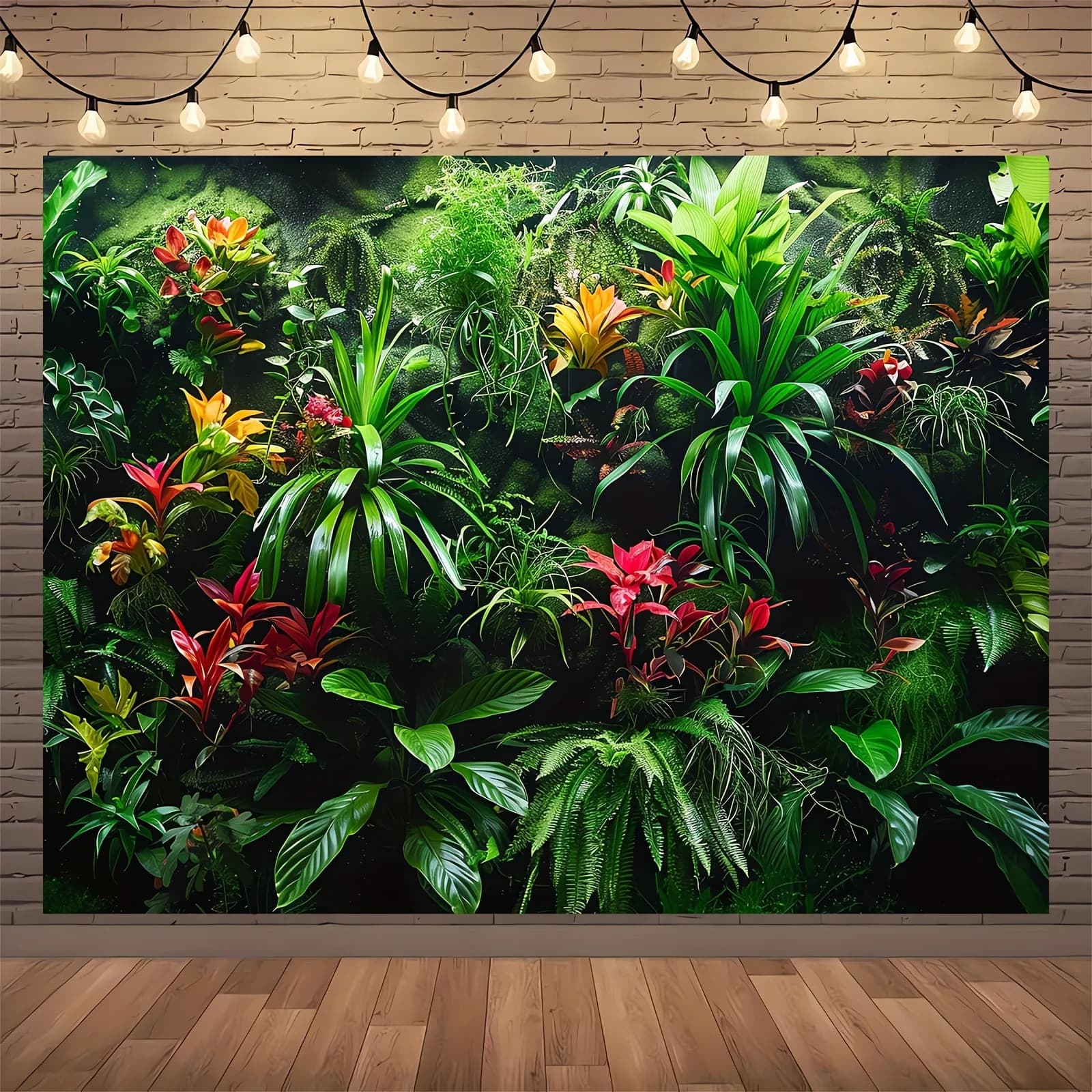 Fond de photographie de forêt verte naturelle, tapisserie de fond de photo de mur de plante, décorat