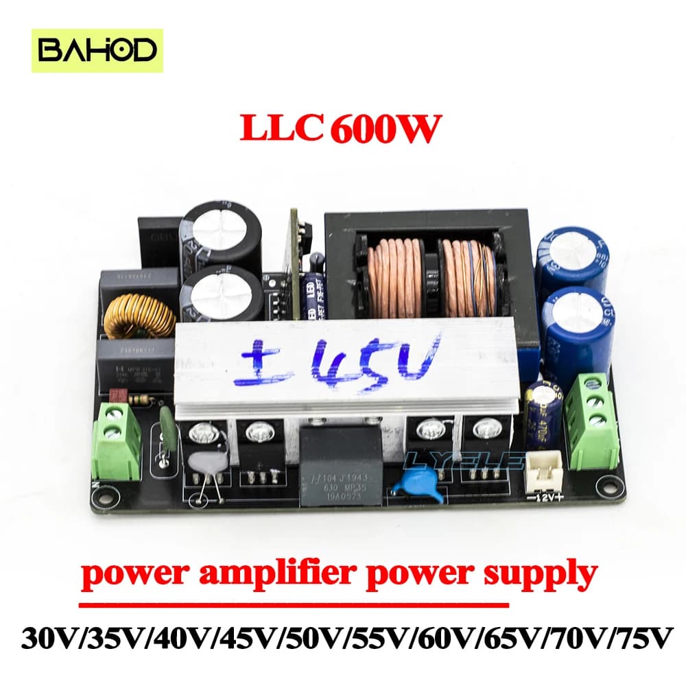 BAHOD 600w LLC amplificateur de puissance carte d'alimentation à découpage simple Double sortie +-24