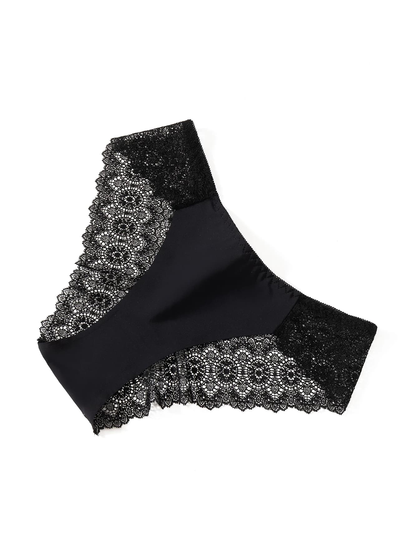 SURAOLIW-Culotte Sexy en Maille Ajourée pour Femme, Sous-Vêtement en Dentelle Douce, Sans Couture, à