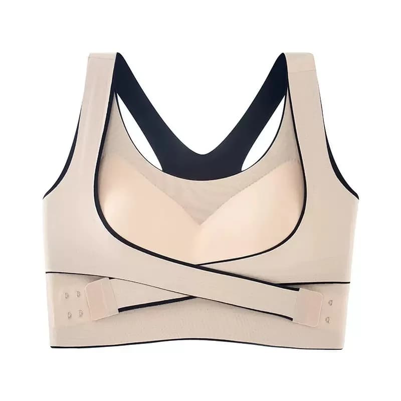 Soutien-gorge sans couture à fermeture avant, grande taille, sans armatures, fin, froncé, push-up, p
