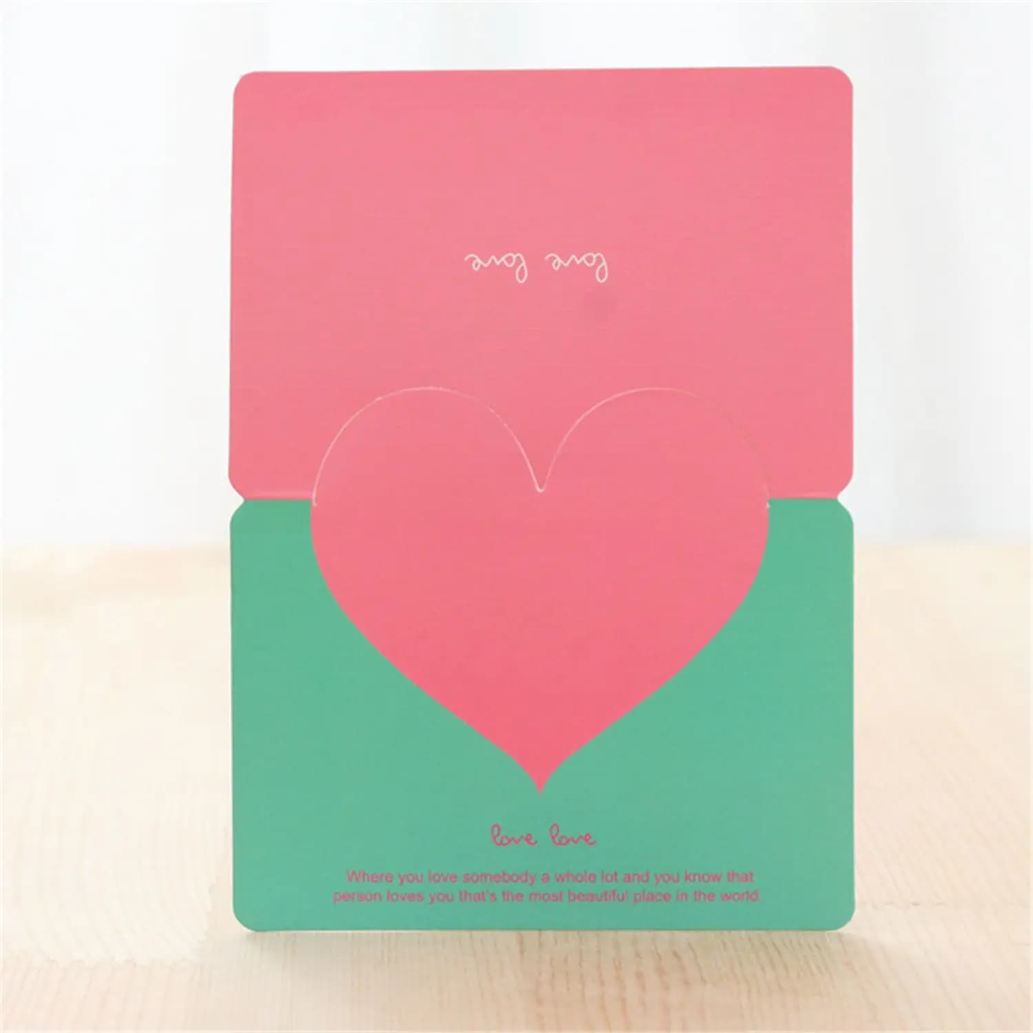 Carte de vœux de mariage en forme de cœur, carte de remerciement, carte de vœux d'amour en papier