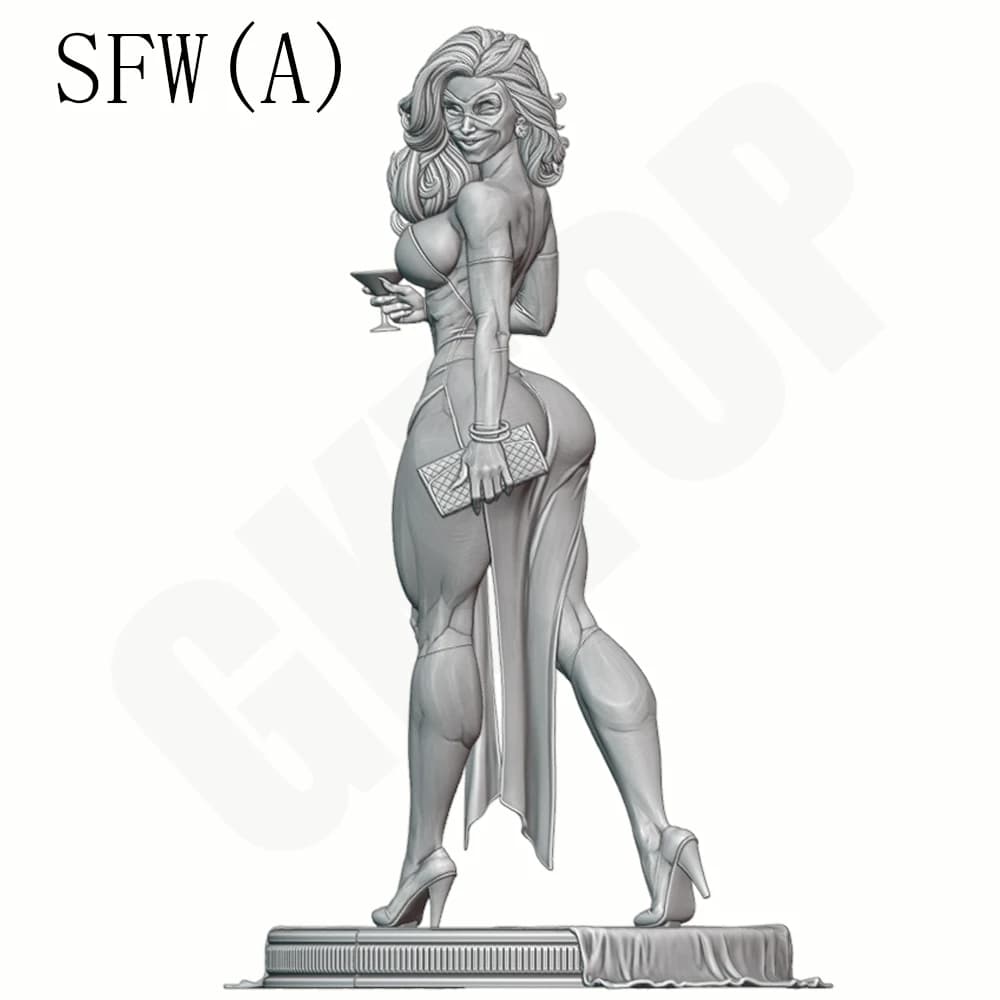 Statue de belle voleuse en résine grise, modèle imprimé en 3D, non assemblé, non peint, jouet GK, Ki