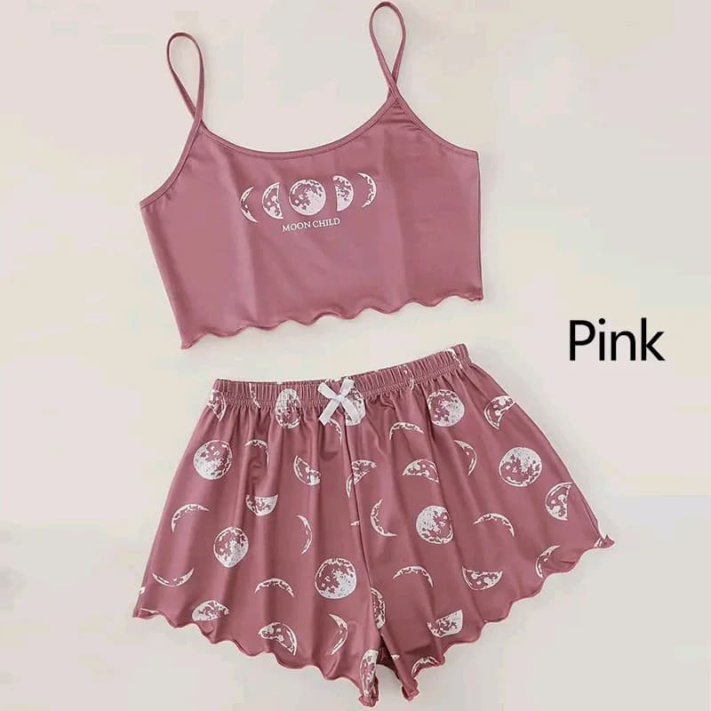 Ensemble de pyjama d'été confortable pour femme, vêtements de nuit décontractés, camisole et short d