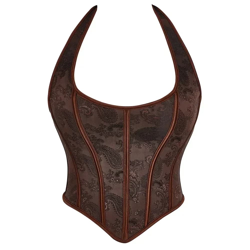 Corset Sexy avec sangle, Bustier grande taille pour femmes, broderie de fleurs, surbuste, torse cour