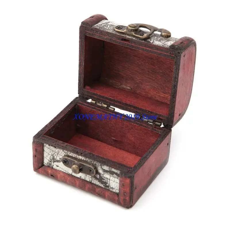 F42F – boîte à bijoux en bois Antique, boîte à souvenirs, organisateur verrouillage en métal pour ét