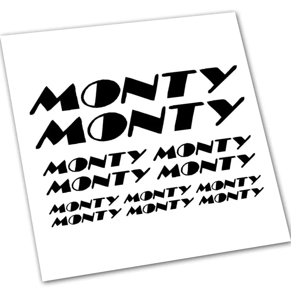 Autocollants en vinyle pour cadre de vélo MONTY, kit d'autocollants