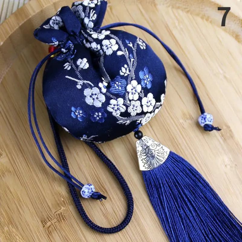 Sachet Vintage brocart Hanfu accessoires voiture accrocher intérieur Portable Sachet bijoux sac de r