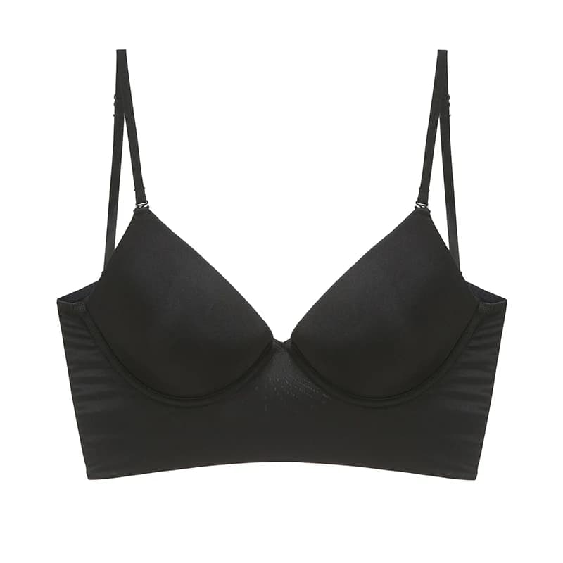 Soutien-gorge dos nu Sexy pour femmes, sous-vêtements, décolleté en V profond, coupe basse, Push-Up,