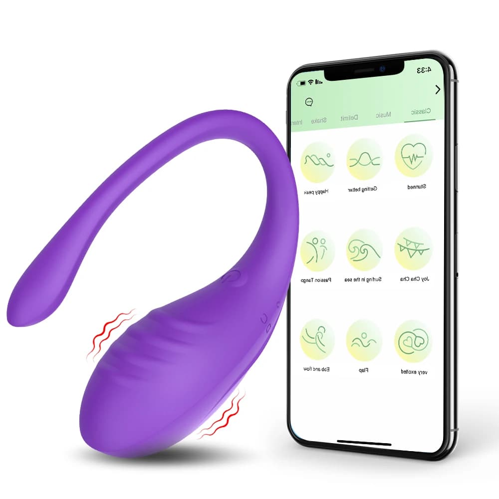 Oeuf vibrant portable Bluetooth sans fil pour femme, stimulateur de massage clitoridien, point G, cu