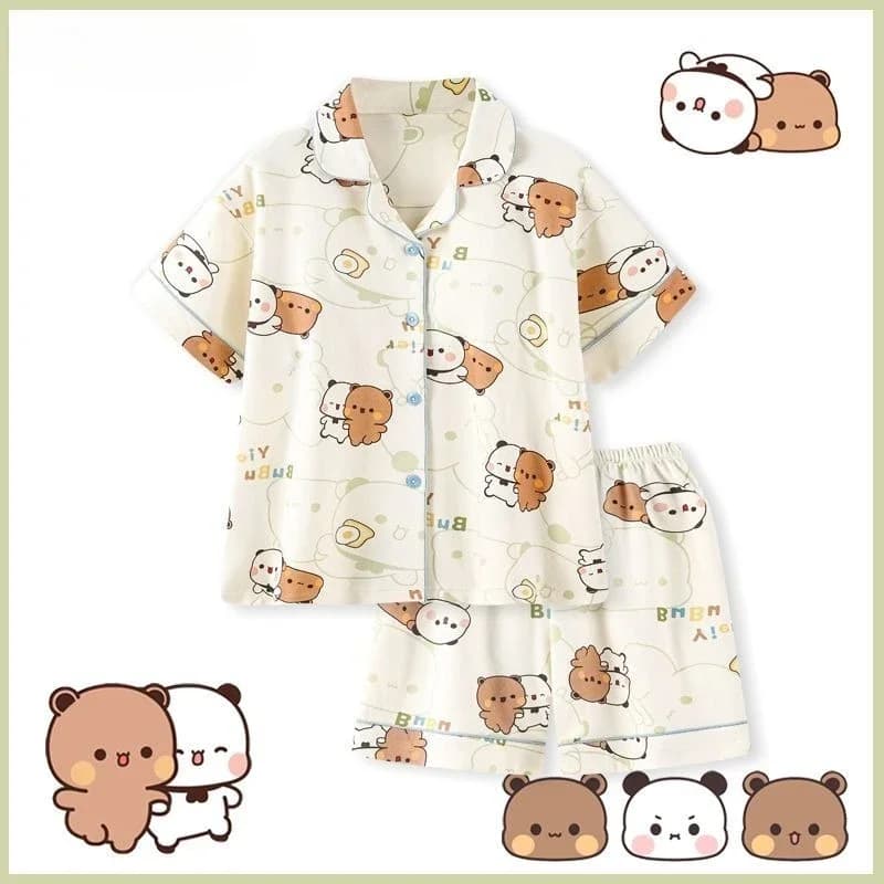 Bubu Dudu Ensemble de pyjama doux et confortable, vêtements de nuit en coton, ample, vêtements de ma