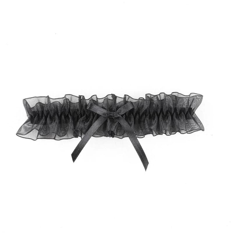 Porte-jarretelles en dentelle avec nœud papillon pour femme, lingerie sexy, boucle de jambe, jarrete