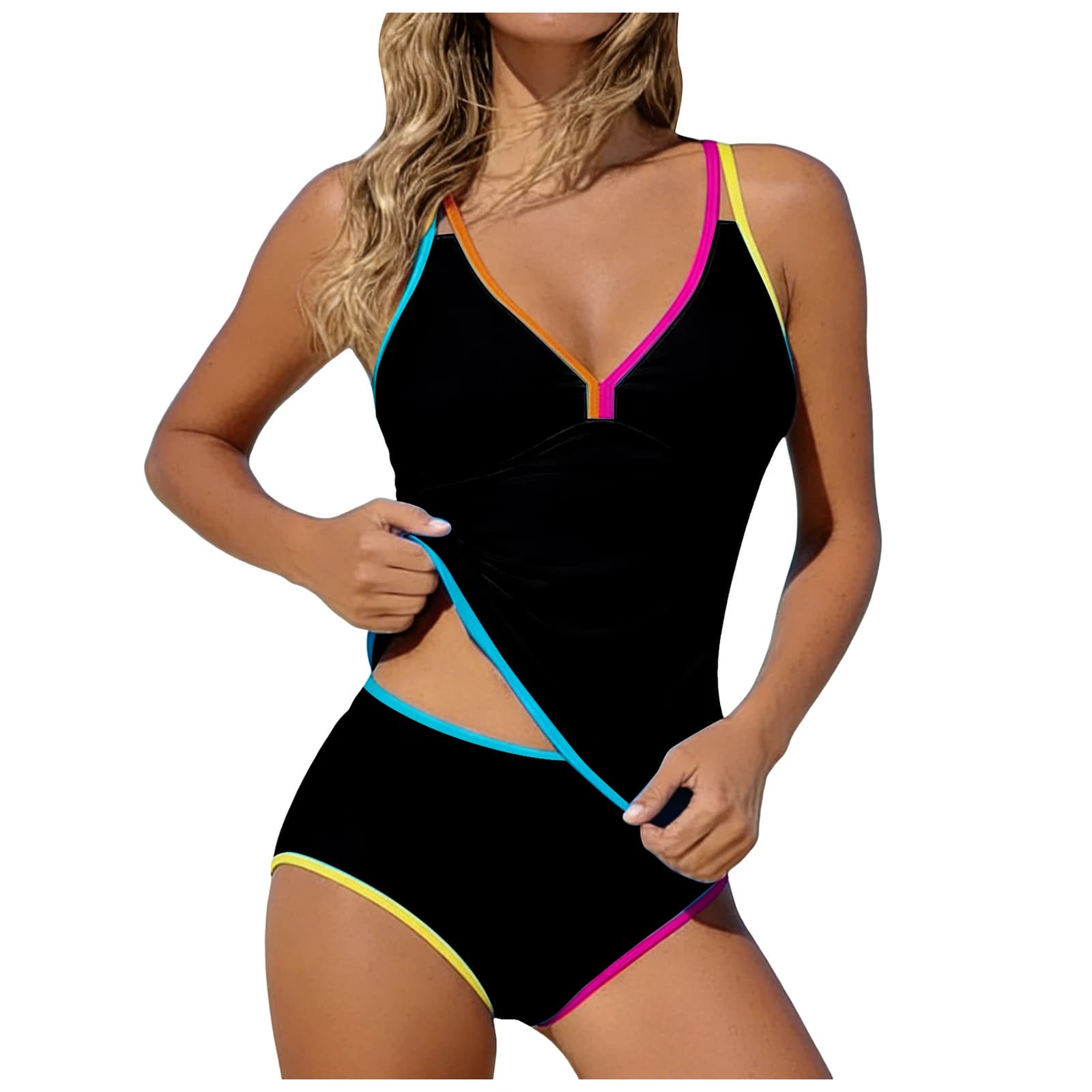 Tankinis pour femmes, maillots de bain deux pièces sexy à taille haute, maillots de bain vintage deu