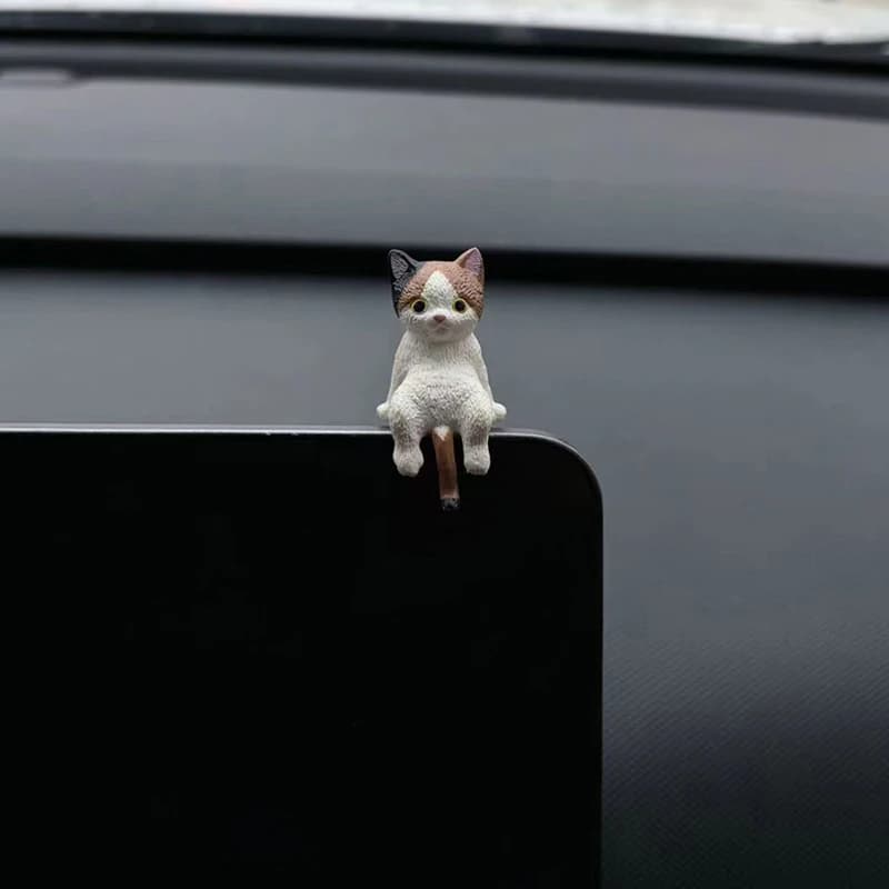 Ornement de voiture inhabituel : poupée de chat endormi fantaisie pour la décoration automobile, mod