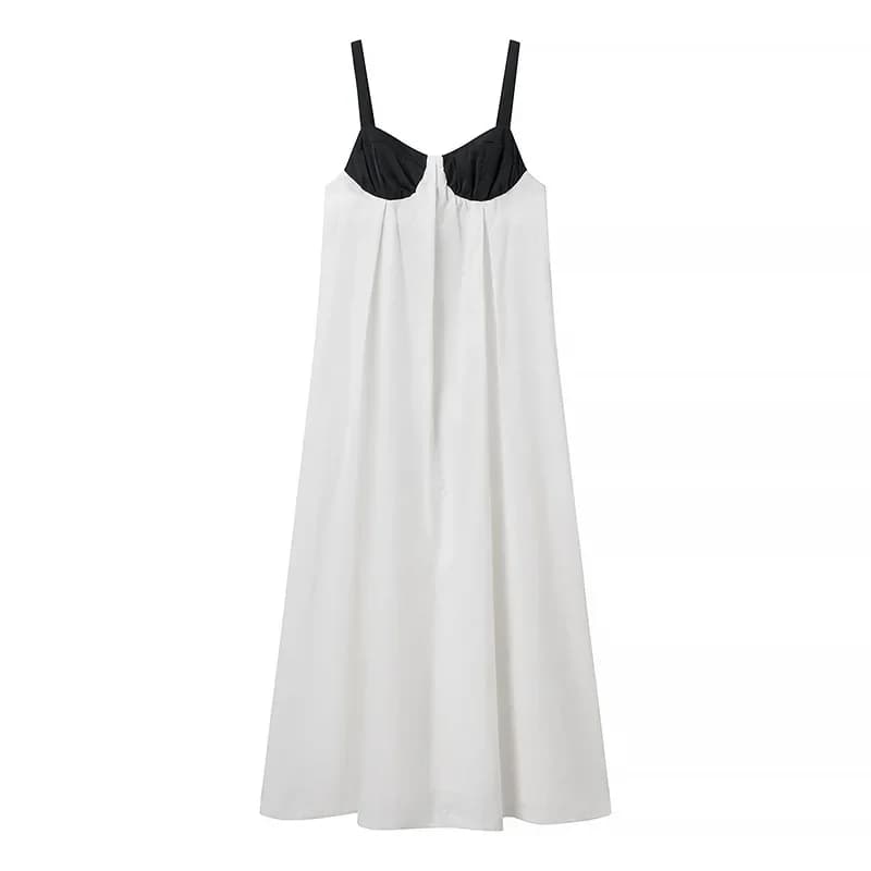 Puloru-Robe de Soirée Longue pour Femme, Tenue Éducative, Patchwork, Dos aux
