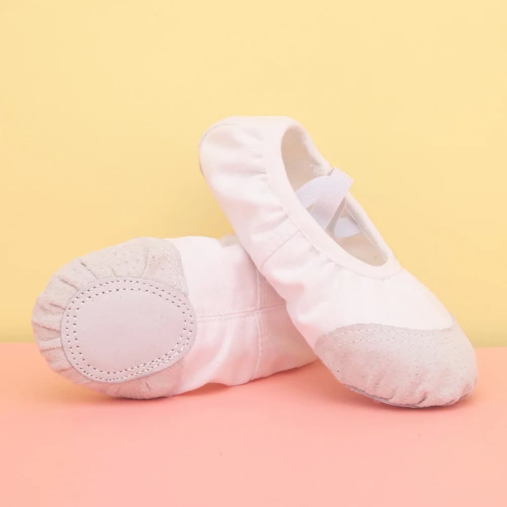 Chaussures de ballet en cuir à semelle souple pour femmes et filles, entraînement corporel, tête, la