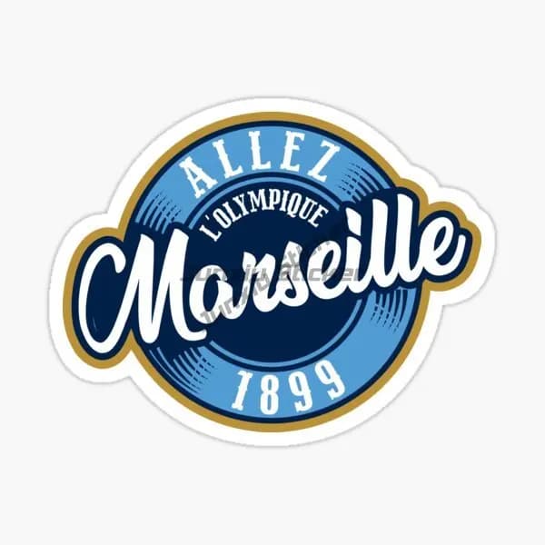 Autocollant en vinyle de voyage de la ville de Marseille, France, pour réfrigérateur, valise, casque