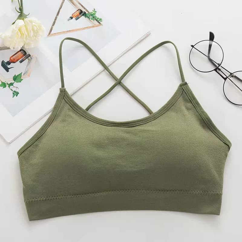 Femmes haut sangle croisée soutien-gorge de Sport mince Push Up Sport soutien-gorge Yoga gymnase hau