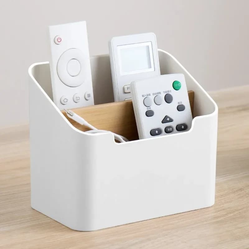 Boîte de rangement de bureau en plastique pour télécommandes, mouchoirs, cosmétiques, fournitures de