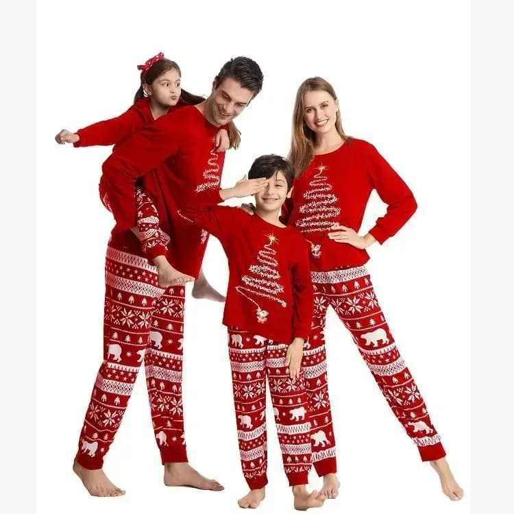 Pyjama de noël pour toute la famille, ensemble de vêtements assortis pour maman et papa, barboteuse