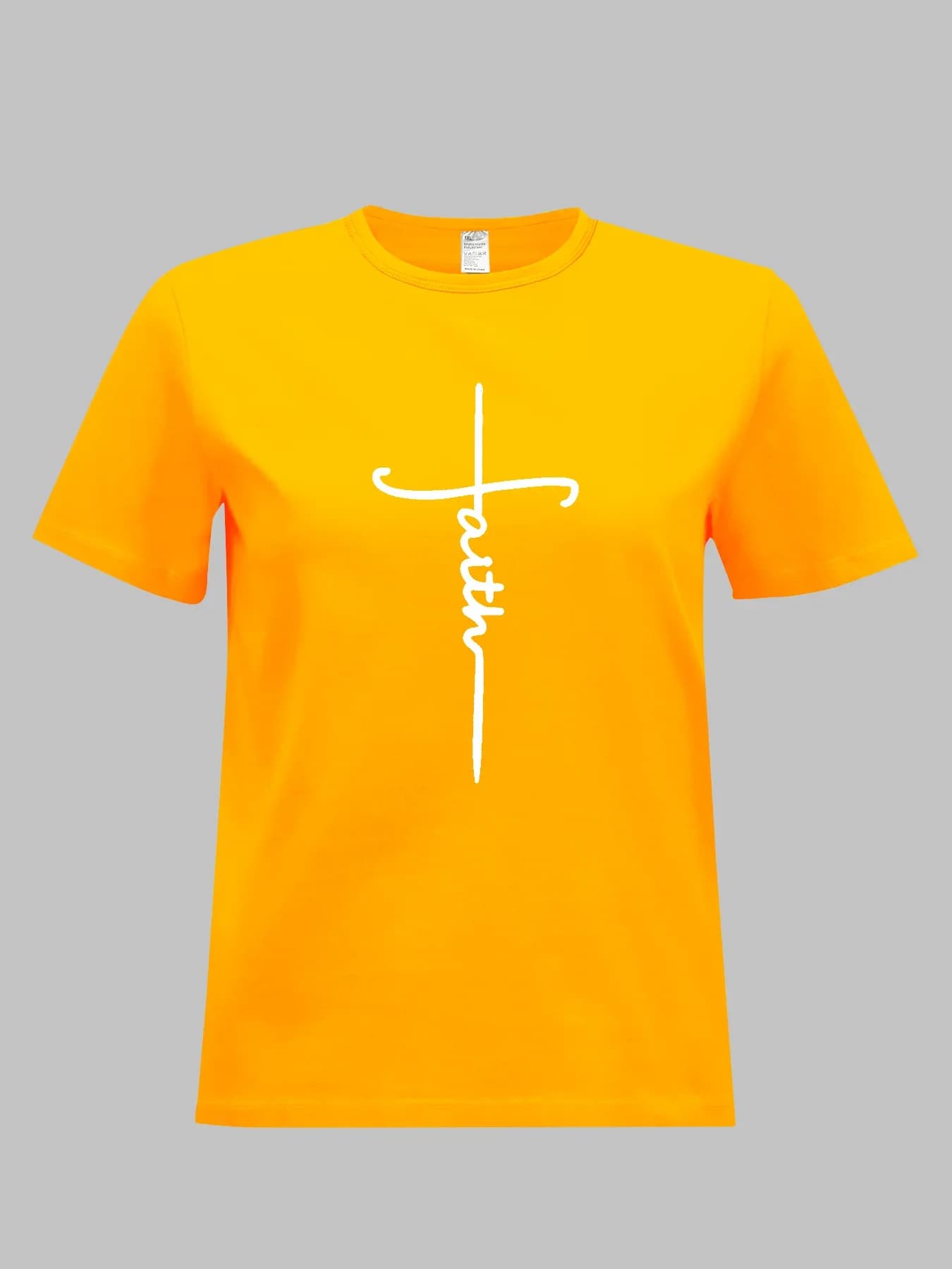 T-shirt Faith Cross pour femmes, t-shirt graphique à thème chrétien, décontracté, col rond, manches