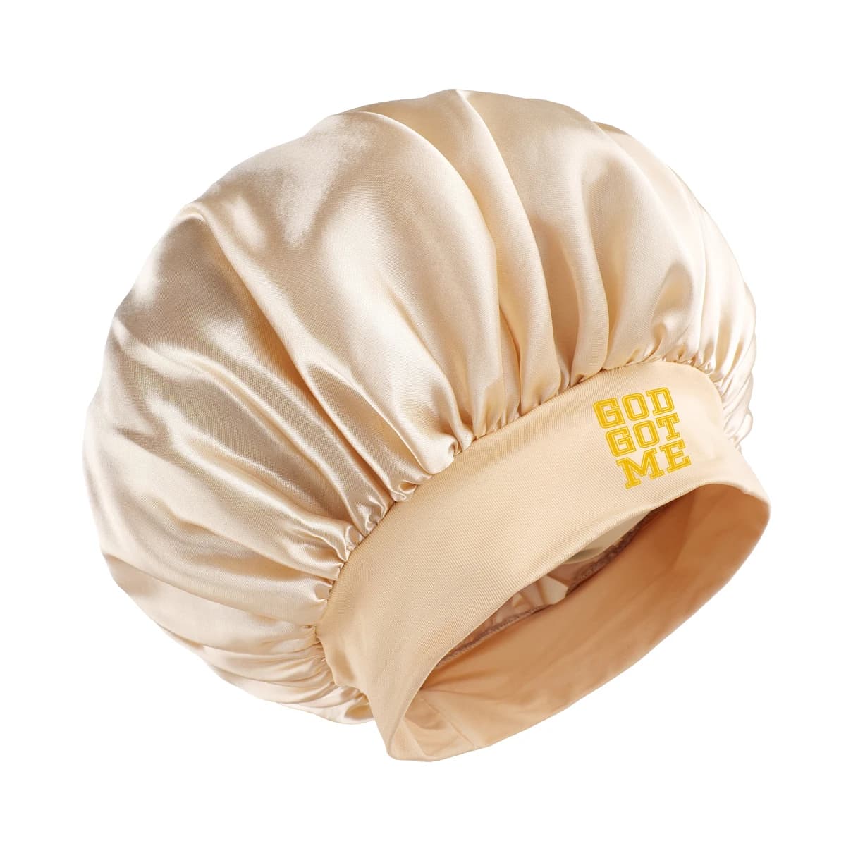 Ensemble de bonnets en satin soyeux pour cheveux bouclés avec bande élastique douce, bonnet de nuit