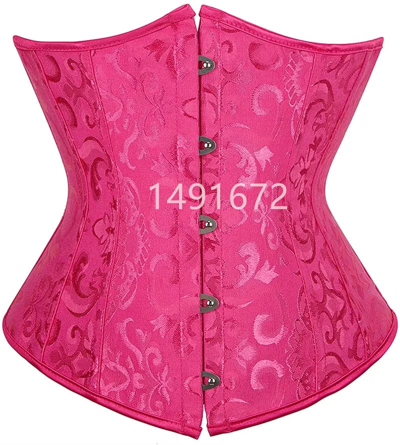 Rose Corset sous le buste haut femmes grande taille taille Cincher Sexy gothique Corpete Corselet mo