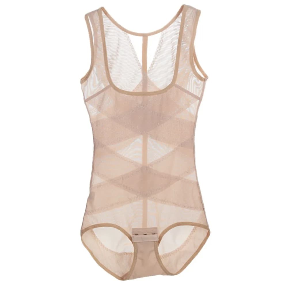 Combinaison amincissante Cross Fit en maille fine sans couture, lingerie transparente post-partum, c