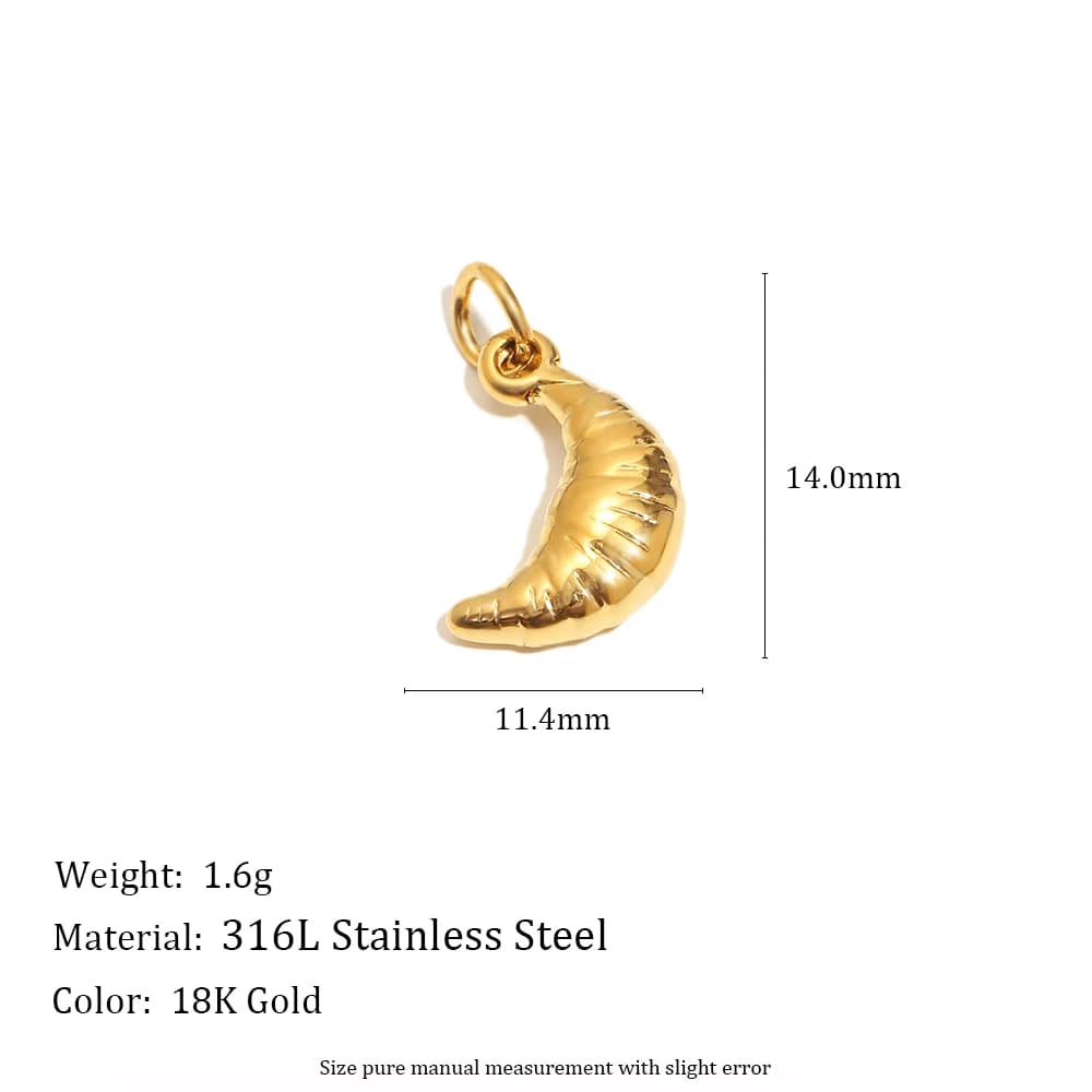 E.B.belle – gâteau glacé, aliments d'été, frites, pendentif plaqué or 18 carats, breloques pour la f