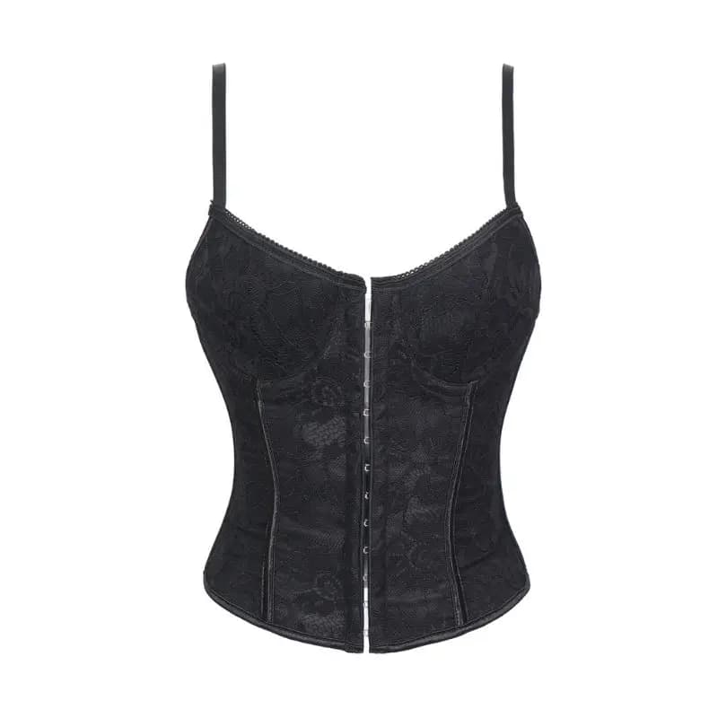 Corset floral en dentelle pour femme, fermeture avant, bustier à lacets au dos, serre-taille sexy, g