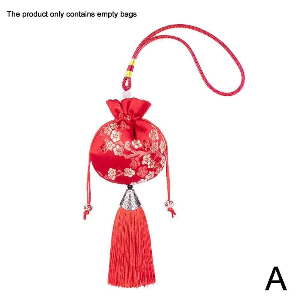 Sac de rangement de bijoux de style chinois, proximité porte-bonheur, wstring fait à la main, sac br