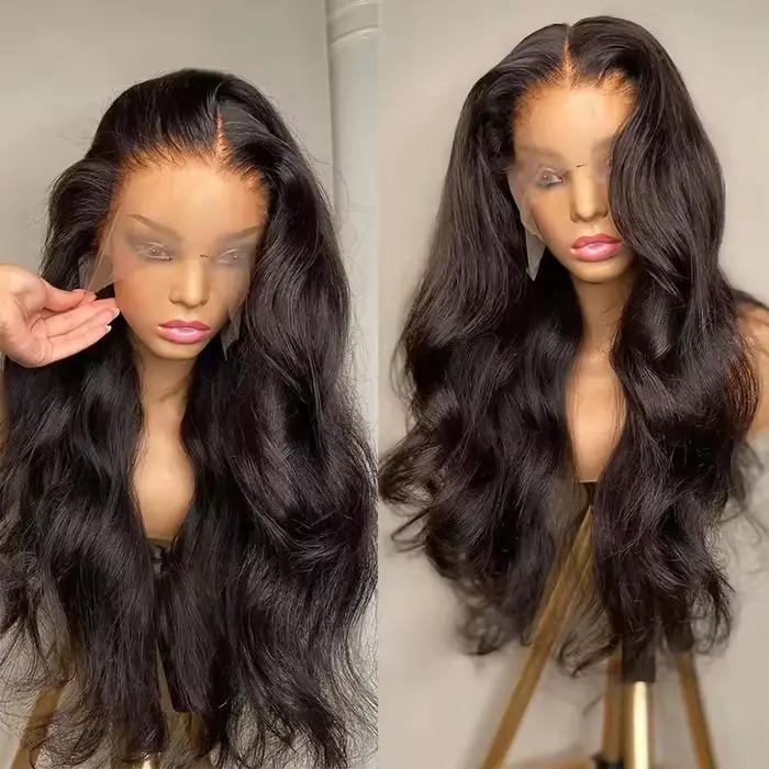 Parochňa Lace Frontal Wig Onde Corporelle 100% Cheveux Brésiliens Perruque Avant en Dentelle Pour Femme Occasions Spéciales