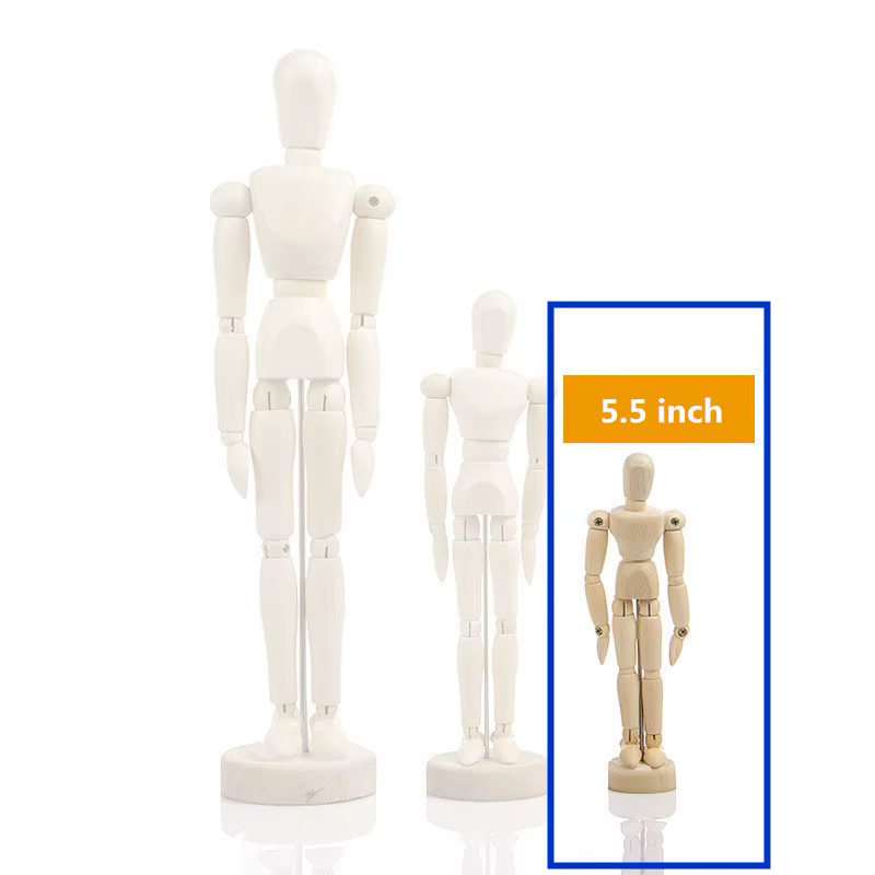 Mannequin de croquis de dessin, membres mobiles, corps de main en bois, figurines d'action, décorati
