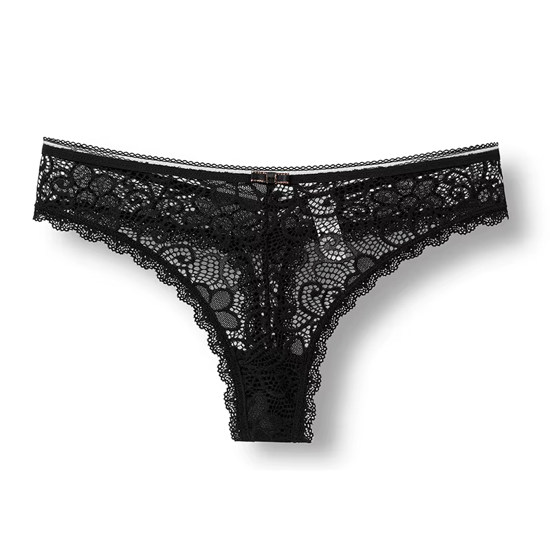BANNIROU-Lingerie sexy en dentelle pour femme, sous-vêtements féminins, culotte en T, string transpa