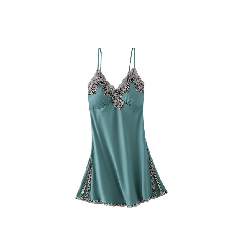 Ensembles de pyjamas en satin pour femmes avec coussinets de poitrine, vêtements de nuit sexy, pyjam