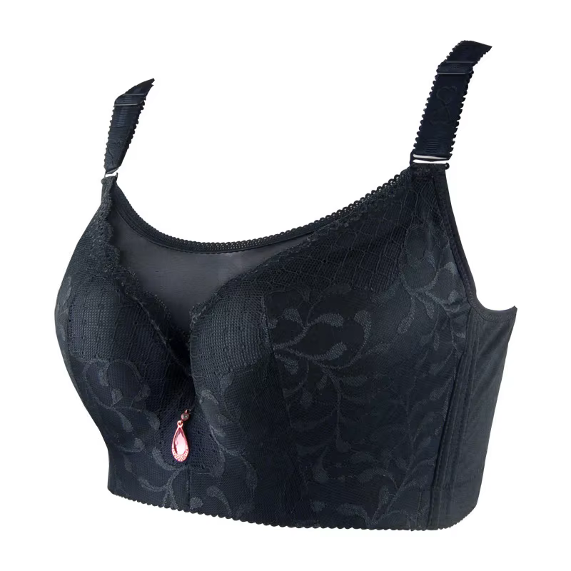 Soutien-gorge push-up sexy en dentelle à bretelles fines, bonnets C, D, E, F, blanc, grandes tailles
