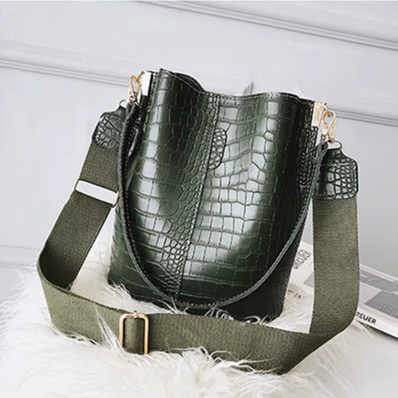 Crocodile sac à bandoulière pour femmes seau sac à bandoulière grande capacité marque concepteur fem