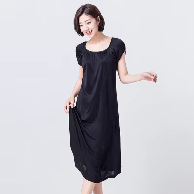 Nuisette pure pour femmes, robe de nuit longue, chemise de nuit pour dames, ample, grande taille, vê