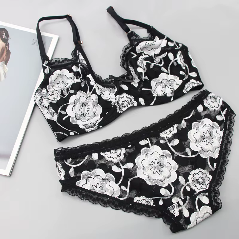 ABCDE – soutien-gorge bonnet ajouré en dentelle, sous-vêtement Ultra-fin Sexy pour femmes, Lingerie 
