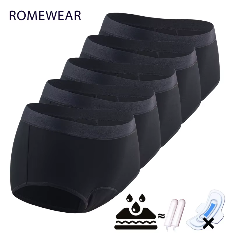 5 Pcs/Lot période menstruelle culottes en coton modal pour femmes sous-vêtements absorbants lourds L