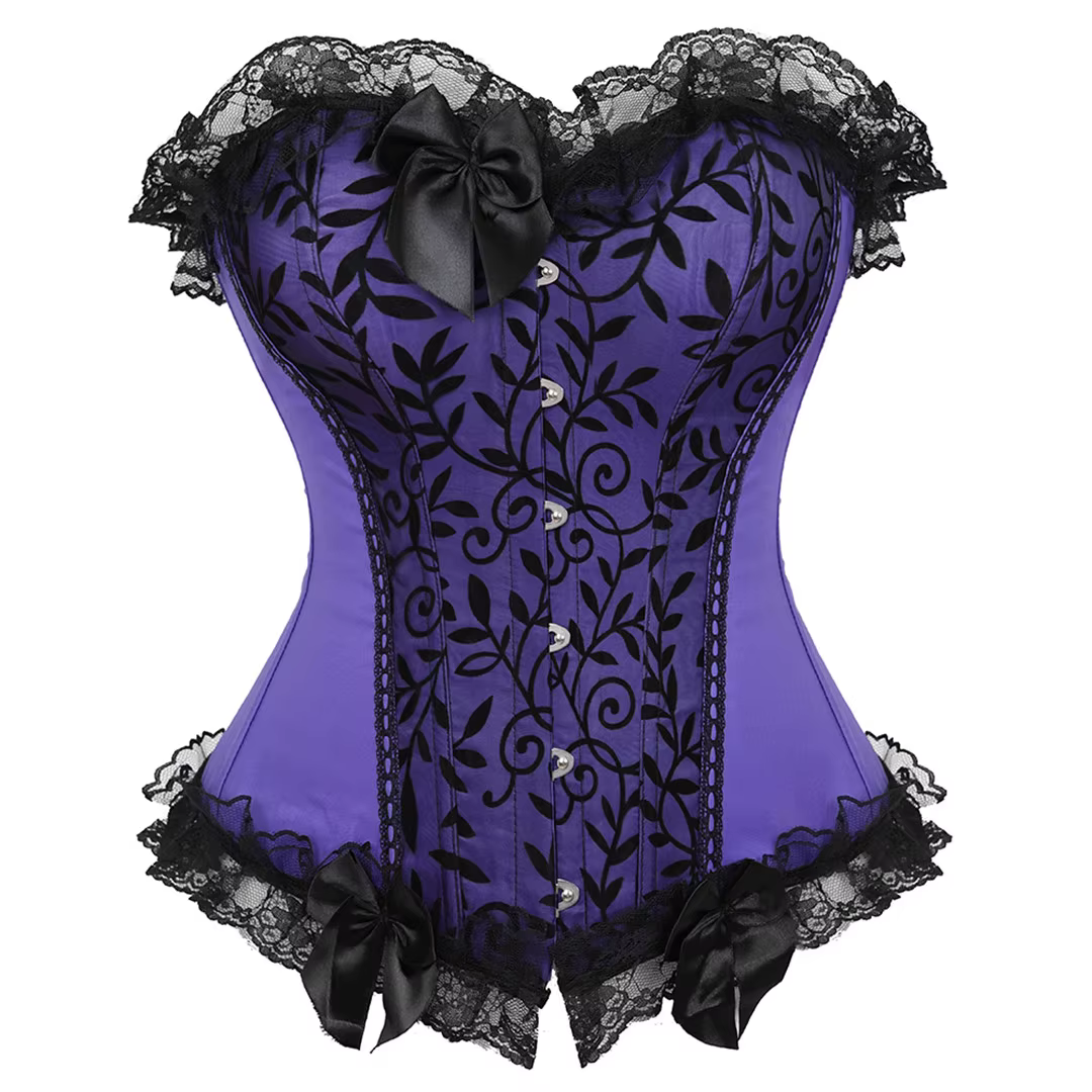 Superposition de dentelle soirée corset décontracté robe sexy femmes vert Lingerie et dentelle noire