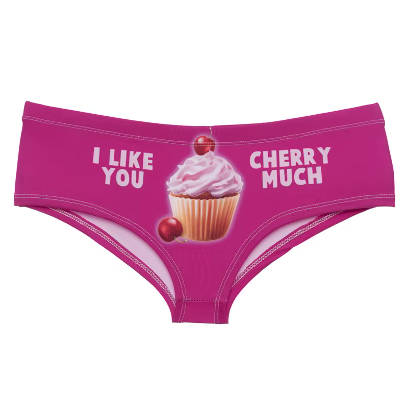 DeanFire 3D culottes cerise Muffin drôle imprimé Kawaii dames sous-vêtements belle Push Up slips Sex